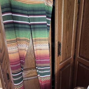 Size Large multi colored serape pattern leggings